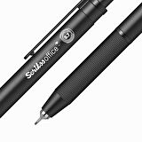 Scrikss Office Twist 0.7 Mm Siyah Renk Mekanik Uçlu Versatil Kalem Şeffaf Kutu